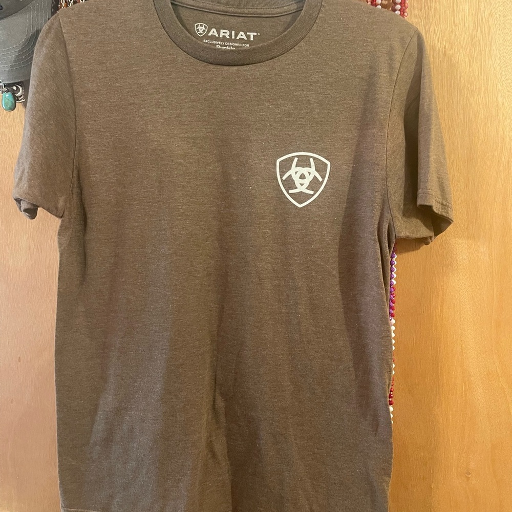 Ariat Chocolate Brown Tee with Logo